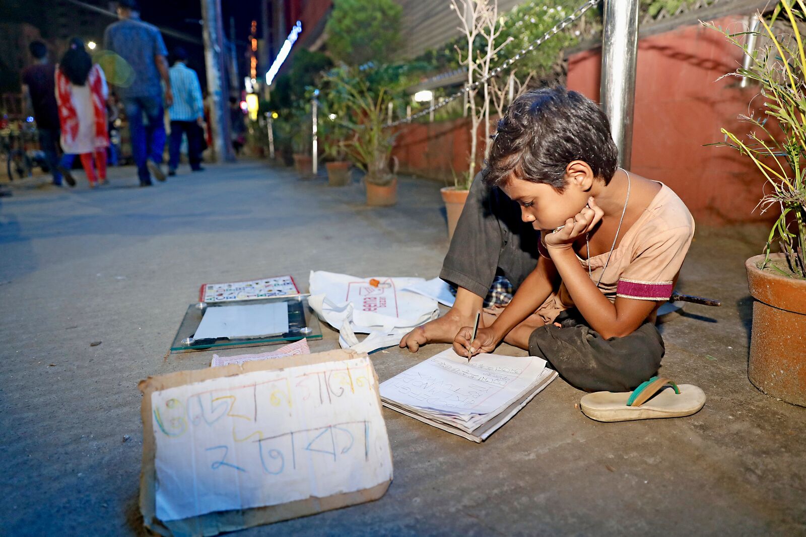 Reading on the Footpath